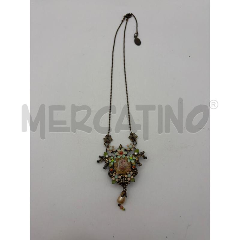 MICHAELE NEGRIN COLLANA BIGIOTTERIA DETT FLOREALI CON STRASS  | Mercatino dell'Usato Roma porta maggiore 1
