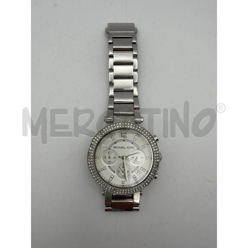 MICHAEL KORS OROLOGIO DA POLSO SILVER QUADRANTE CON STRASS | Mercatino dell'Usato Roma porta maggiore 1