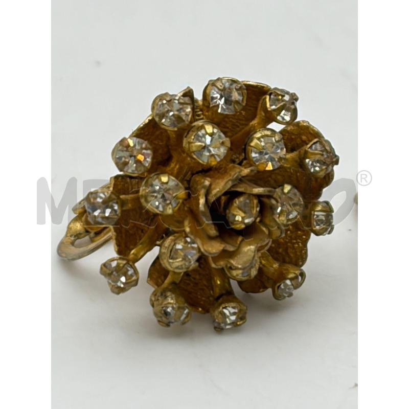 MIRIAM HASKELL ORECCHINI  VINTAGE A FIORE DORATI CON STRASS | Mercatino dell'Usato Roma porta maggiore 2