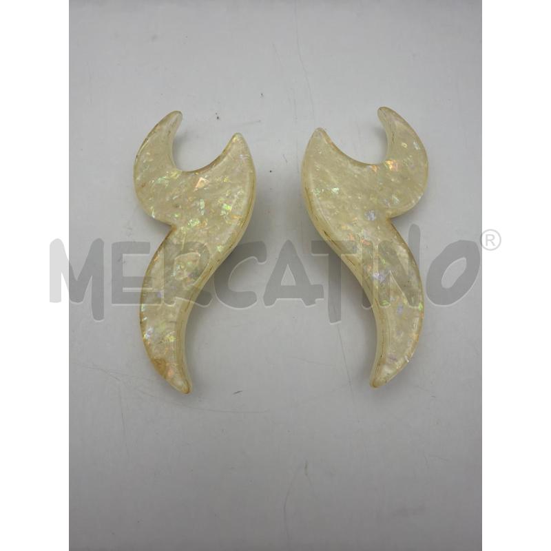 MISSONI ORECCHINI VINTAGE CLIP PLASTICA IRIDISCENTE | Mercatino dell'Usato Roma porta maggiore 1