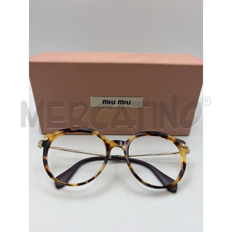 MIU MIU OCCHIALI DONNA TARTARUGATI ASTE IN METALLO GOLD  | Mercatino dell'Usato Roma porta maggiore 1