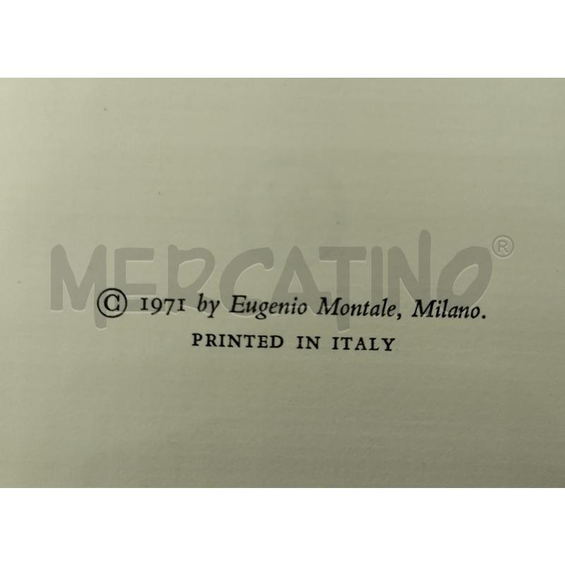 MONTALE - LA POESIA NON ESISTE 1971 | Mercatino dell'Usato Roma porta maggiore 3