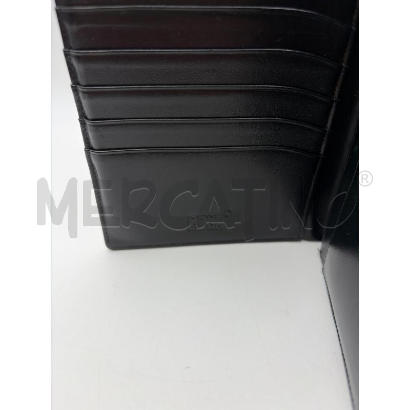 MONT BLANC PORTA FOGLIO NERO PELLE LOGHETTO BIANCO NERO | Mercatino dell'Usato Roma porta maggiore 4