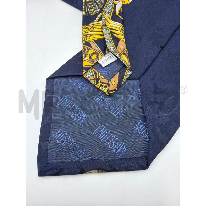 MOSCHINO CRAVATTA BLU FANTASIA CUORI OCA | Mercatino dell'Usato Roma porta maggiore 3