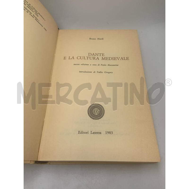 NARDI - DANTE E LA CULTURA MEDIEVALE | Mercatino dell'Usato Roma porta maggiore 3