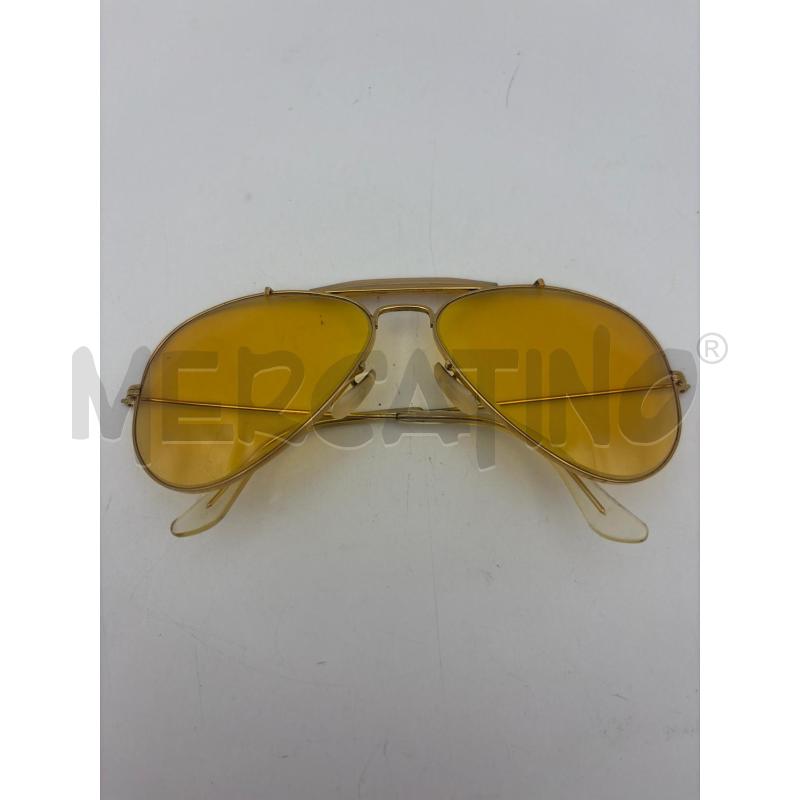OCCHIALI RAY BAN LENTE GOCCIA GIALLE MONTATURA DORATA SILICONE  | Mercatino dell'Usato Roma porta maggiore 2