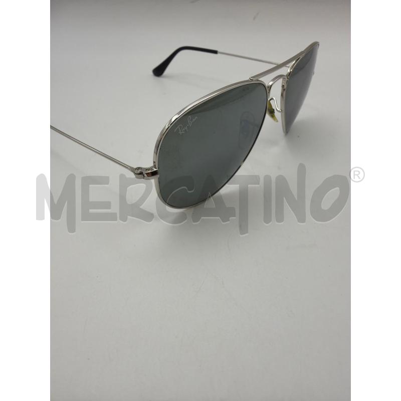 OCCHIALI RAY BAN LENTE NERA GOCCIA MONTATURA ARGENTATA | Mercatino dell'Usato Roma porta maggiore 2