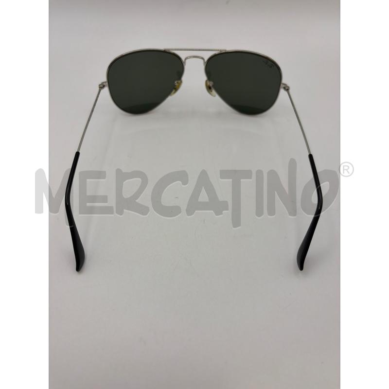 OCCHIALI RAY BAN LENTE NERA GOCCIA MONTATURA ARGENTATA | Mercatino dell'Usato Roma porta maggiore 3