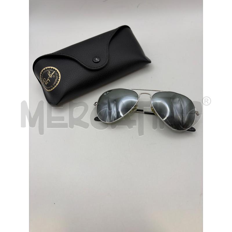OCCHIALI RAY BAN LENTE NERA GOCCIA MONTATURA ARGENTATA | Mercatino dell'Usato Roma porta maggiore 4