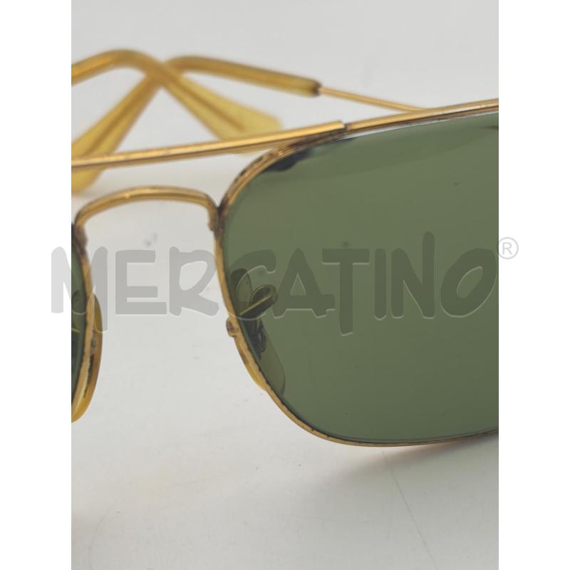 OCCHIALI RAY BAN LENTE VERDE QUADRATA MONTATURA DORATA VINTAGE | Mercatino dell'Usato Roma porta maggiore 3