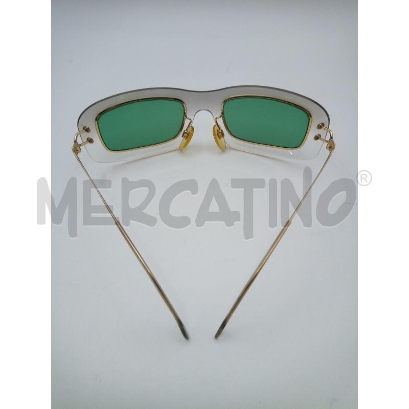 OCCHIALI VOGUE MONTATURA TRASPARENTE PIATTA LENTE VERDE ASTE GOLD | Mercatino dell'Usato Roma porta maggiore 3
