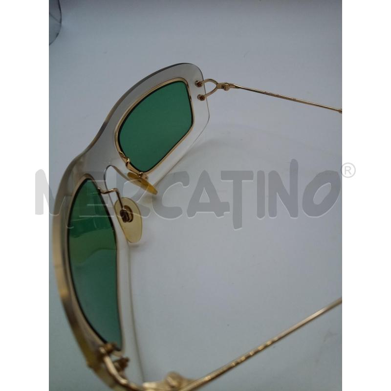 OCCHIALI VOGUE MONTATURA TRASPARENTE PIATTA LENTE VERDE ASTE GOLD | Mercatino dell'Usato Roma porta maggiore 4