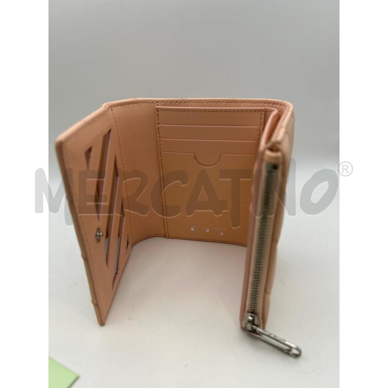 OFF WHITE PORTA FOGLIO ROSA LOGO SILVER  | Mercatino dell'Usato Roma porta maggiore 4