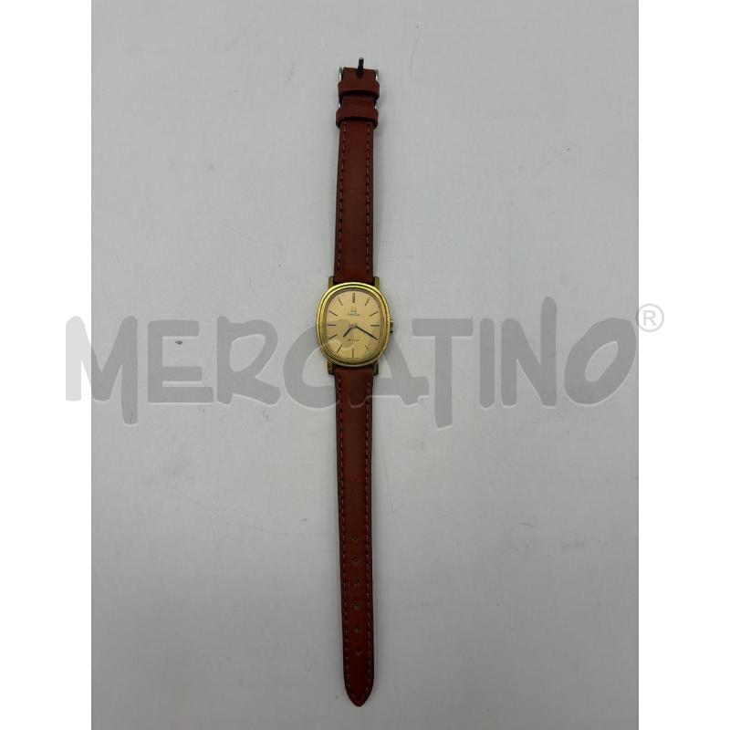 OMEGA OROLOGIO DA POLSO QUADRANTE OVALE CINTURINO IN PELLE MARRONE  GOLD  | Mercatino dell'Usato Roma porta maggiore 1