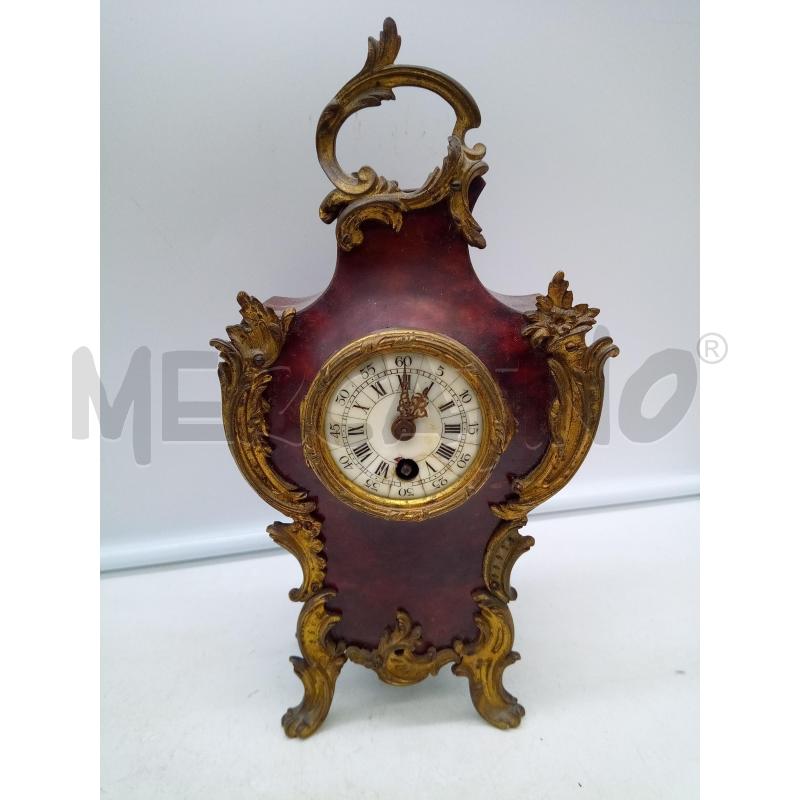 OROLOGIO DA APPOGGIO LEGNO OTTONE DA RIVEDERE  | Mercatino dell'Usato Roma porta maggiore 1