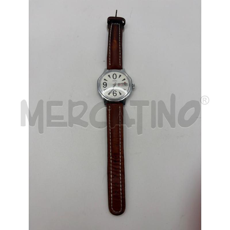 OROLOGIO SLAVA QUADRANTE BIANCO CINTURINO CUOIO | Mercatino dell'Usato Roma porta maggiore 1