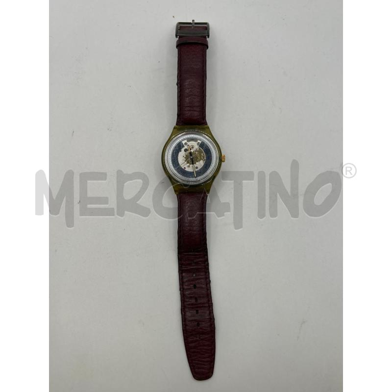 OROLOGIO SWATCH AG 1991 AUTOMATIC CINTURINO MARRONE PELLE | Mercatino dell'Usato Roma porta maggiore 1
