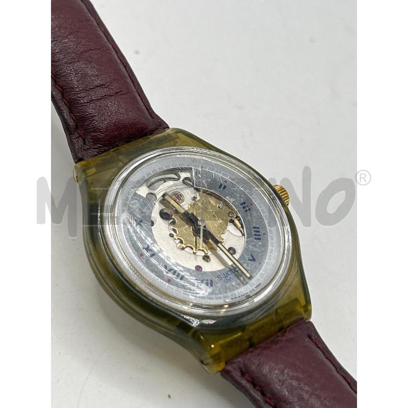 OROLOGIO SWATCH AG 1991 AUTOMATIC CINTURINO MARRONE PELLE | Mercatino dell'Usato Roma porta maggiore 2