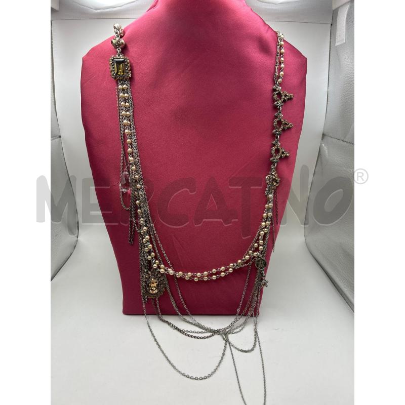 OTAZU COLLANA MULTIFILO CATENINA PERLINE PIETRE PENDENTI | Mercatino dell'Usato Roma porta maggiore 1