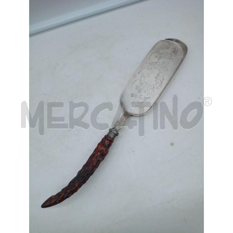 PALETTA DOLCE SILVER PLATED MANICO LEGNO | Mercatino dell'Usato Roma porta maggiore 1