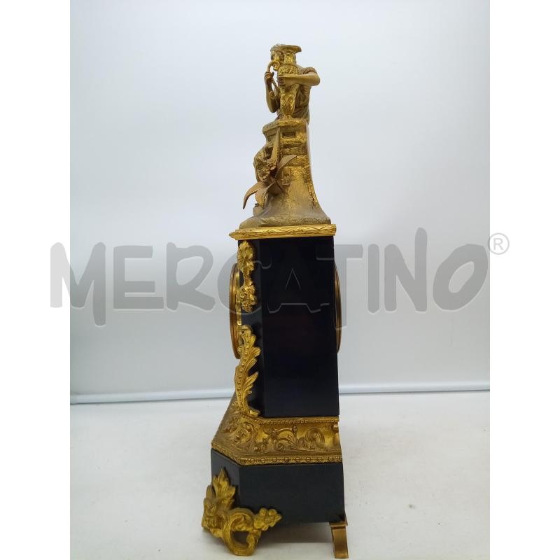 PARIGINA MARMO NERO DEL BELGIO FIGURA ALLEGORICA BRONZO DORATO  | Mercatino dell'Usato Roma porta maggiore 4
