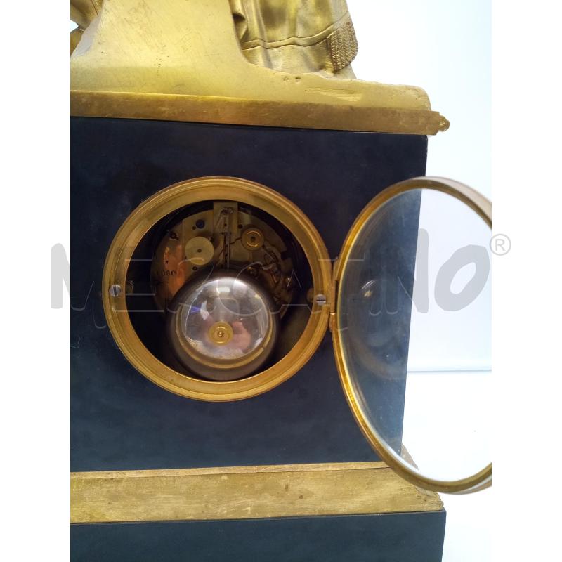 PARIGINA MARMO NERO DEL BELGIO FIGURA ALLEGORICA BRONZO DORATO  | Mercatino dell'Usato Roma porta maggiore 5