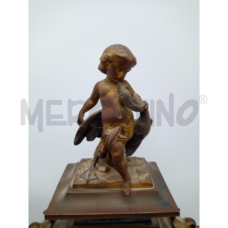 PENDOLA ALABASTRO OTTONE PUTTO CON CIGNO | Mercatino dell'Usato Roma porta maggiore 3