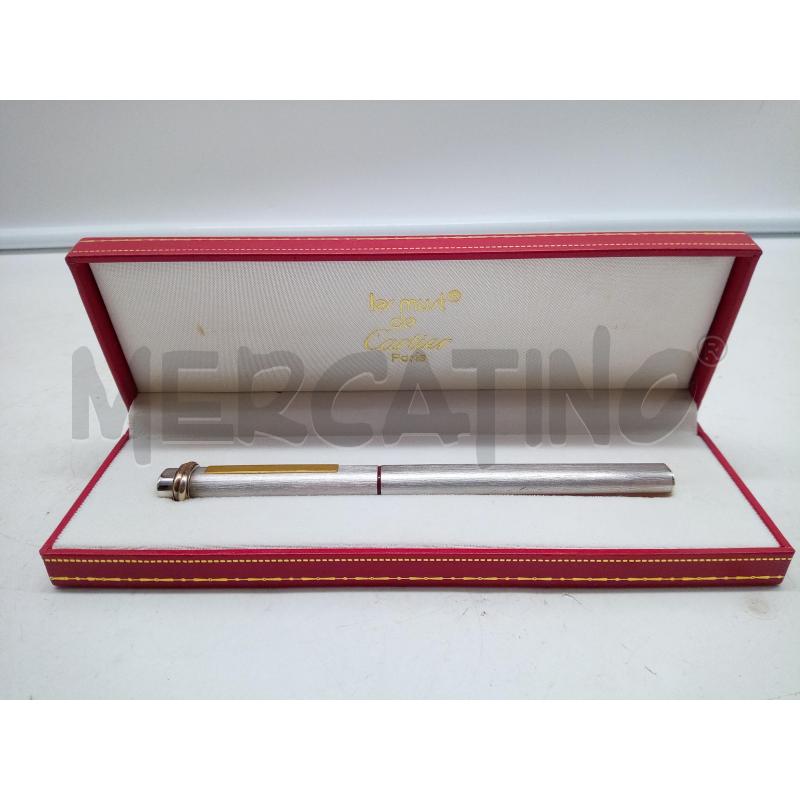 PENNA A SFERA LES MUST CARTIER SATINATA DORATA   | Mercatino dell'Usato Roma porta maggiore 1