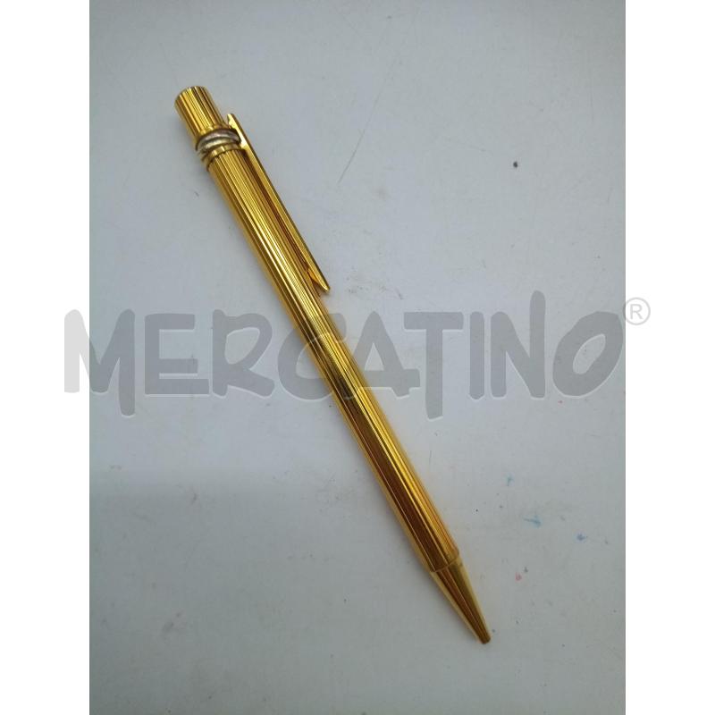 PENNA SFERA CARTIER PLACCATA ORO   | Mercatino dell'Usato Roma porta maggiore 1