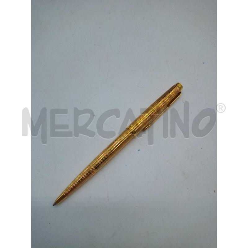 PENNA SFERA PARKER PLACCATA ORO  | Mercatino dell'Usato Roma porta maggiore 1
