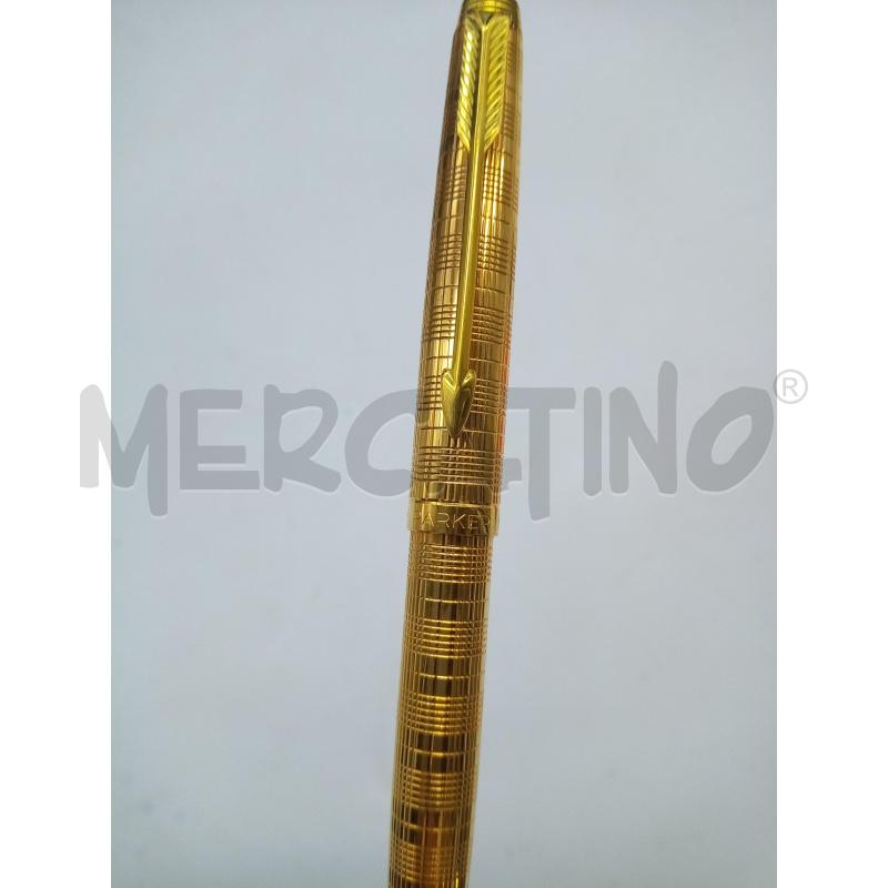 PENNA SFERA PARKER PLACCATA ORO  | Mercatino dell'Usato Roma porta maggiore 2