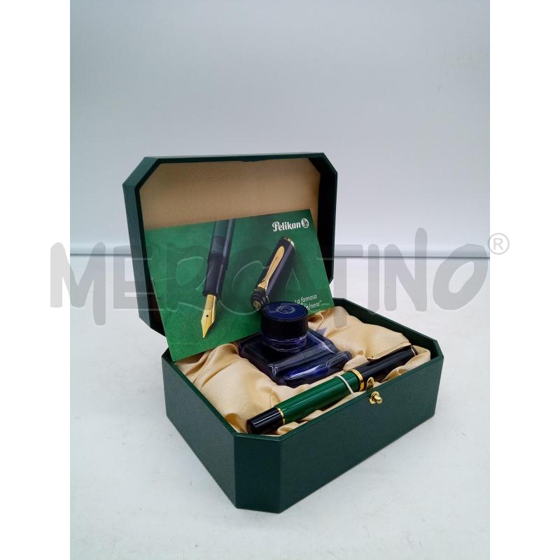 PENNA STILO PELIKAN M120 VERDE E NERA  | Mercatino dell'Usato Roma porta maggiore 1