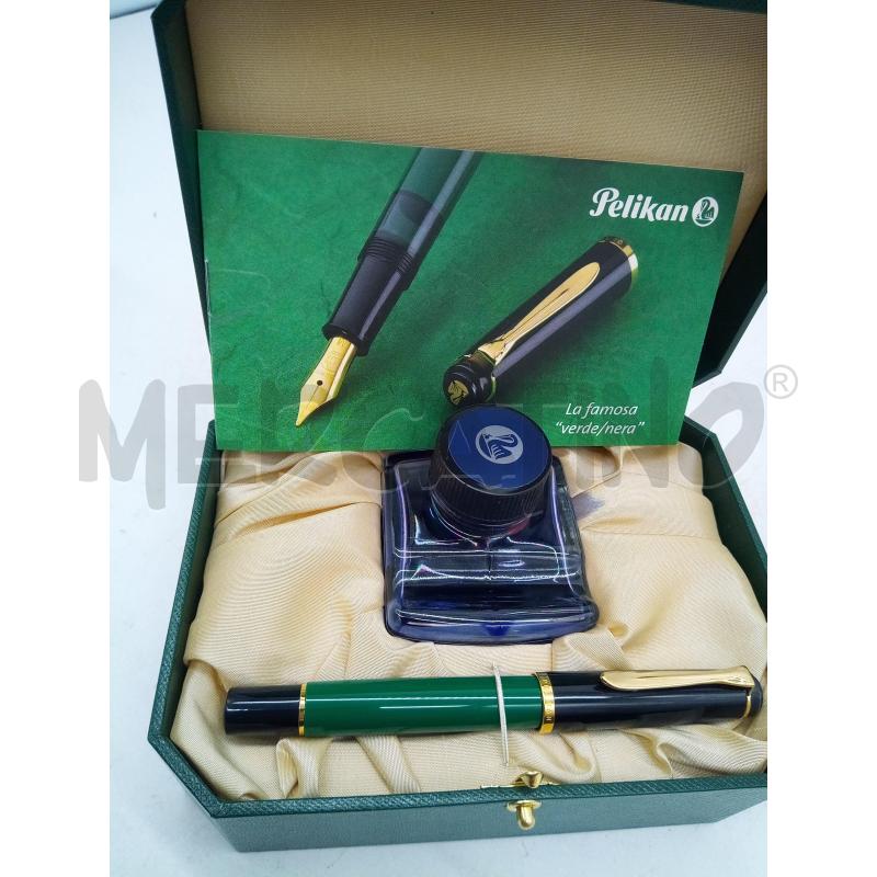 PENNA STILO PELIKAN M120 VERDE E NERA  | Mercatino dell'Usato Roma porta maggiore 2