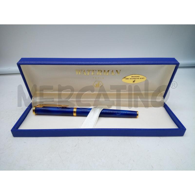 PENNA WATERMAN STILO LACCA BLU DETT DORATI | Mercatino dell'Usato Roma porta maggiore 1