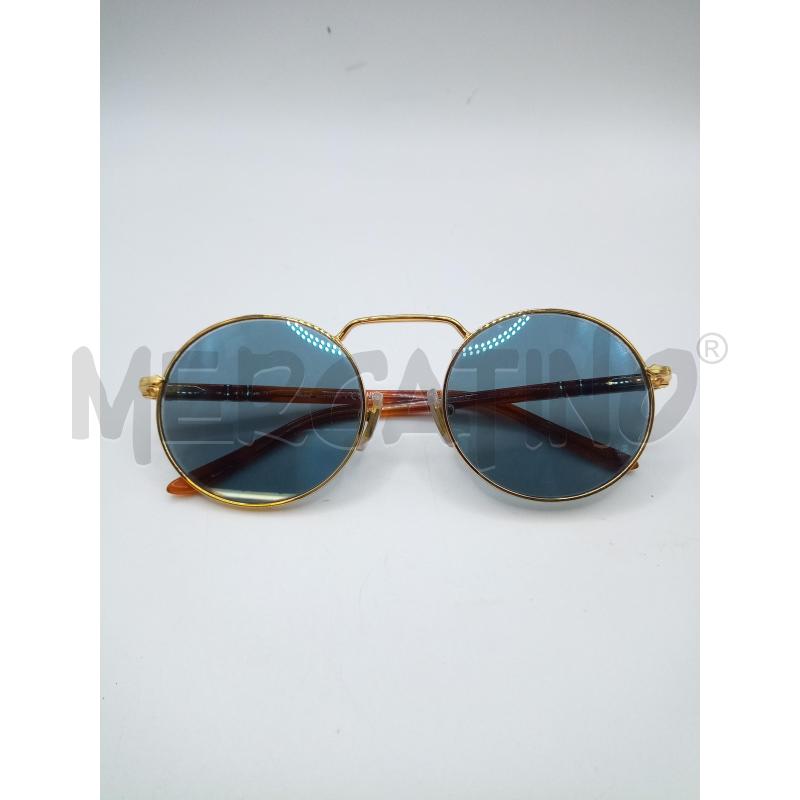PERSOL OCCHIALI LENTE TONDA MONTATURA DORATA ASTE CARAMELLO | Mercatino dell'Usato Roma porta maggiore 1