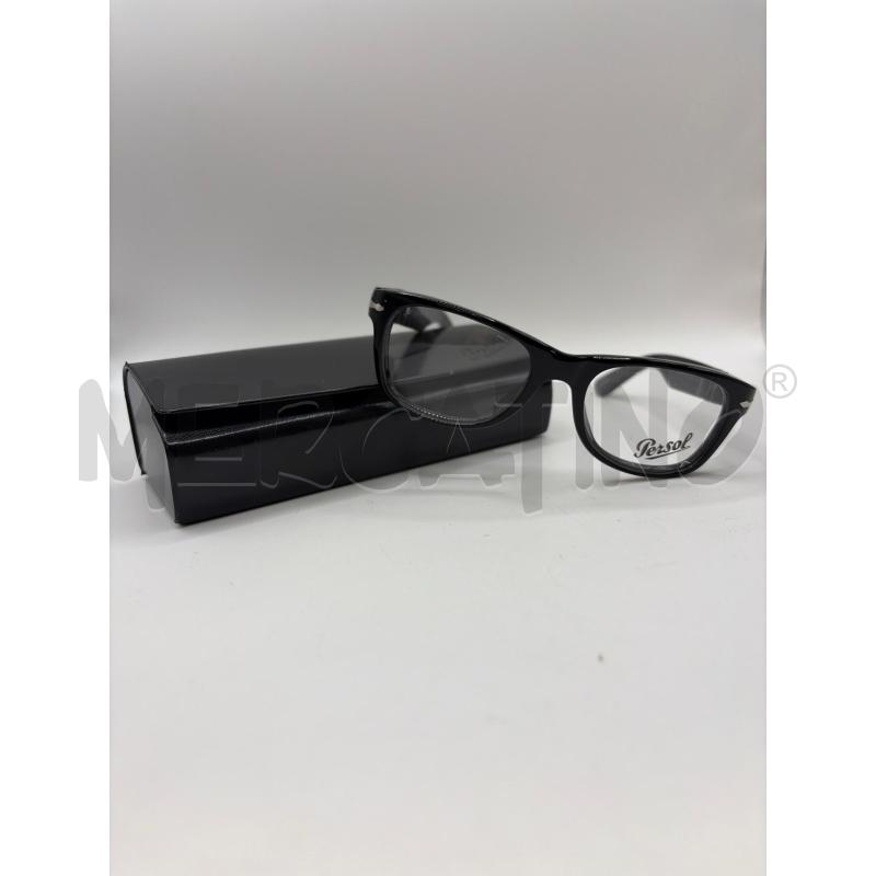 PERSOL OCCHIALI UOMO MONTATURA NERA RETT DETT SILVER ASTE | Mercatino dell'Usato Roma porta maggiore 1