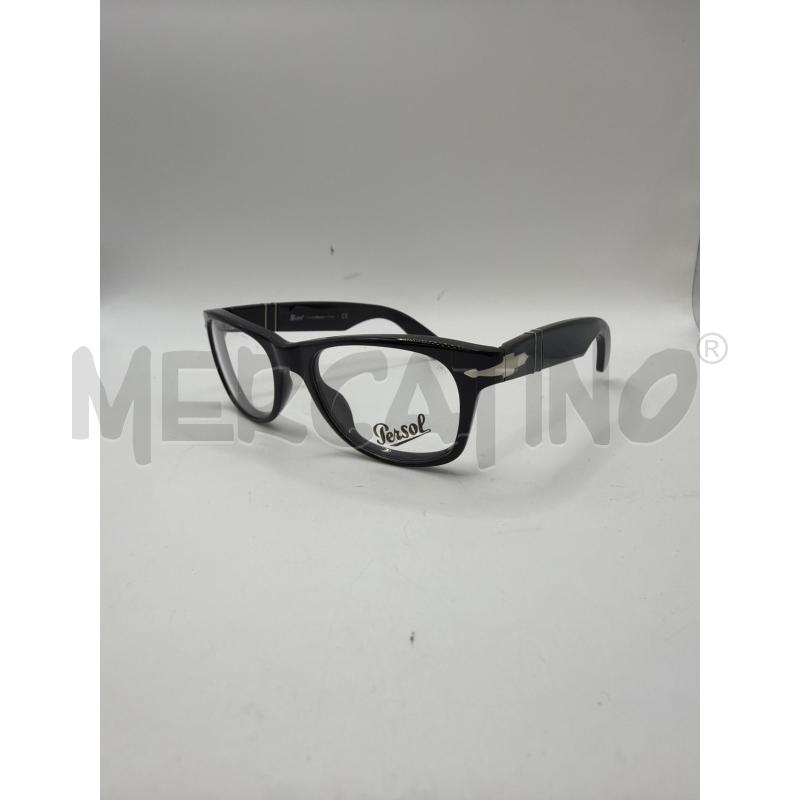 PERSOL OCCHIALI UOMO MONTATURA NERA RETT DETT SILVER ASTE | Mercatino dell'Usato Roma porta maggiore 3