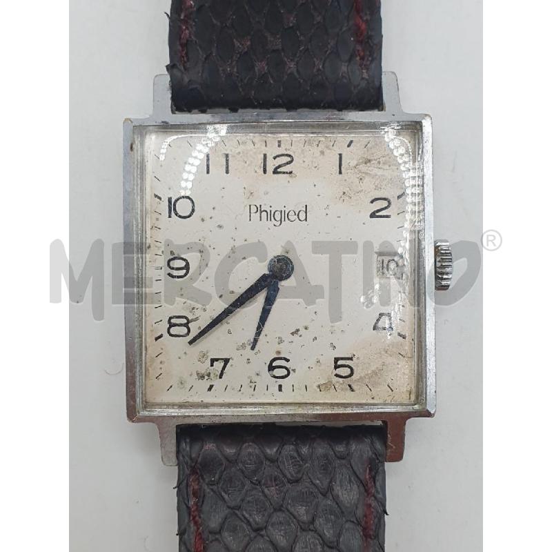 PHIGIED OROLOGIO AUTOMATICO QUADRANTE BIANCO CINTURINO RETTILE NERO | Mercatino dell'Usato Roma porta maggiore 4