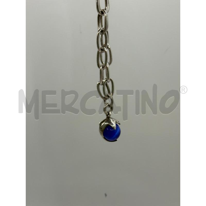 PIANECONDA COLLANA 925 SFERA BLU GIROCOLLO CATENINA  | Mercatino dell'Usato Roma porta maggiore 4