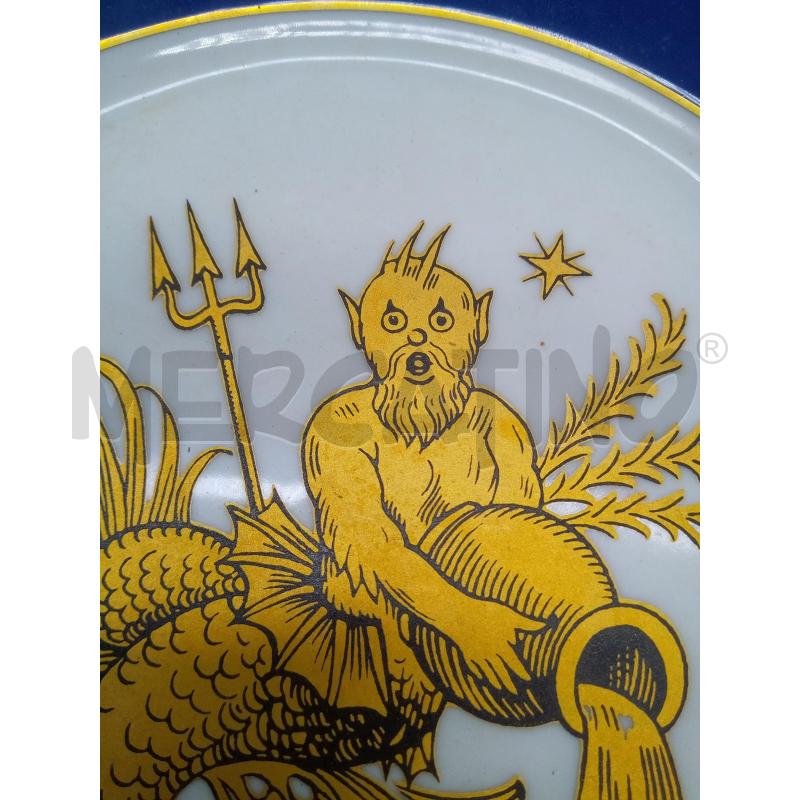 PIATTINO PORC BAVARIA FASCIA BLU TRITONE ORO | Mercatino dell'Usato Roma porta maggiore 2
