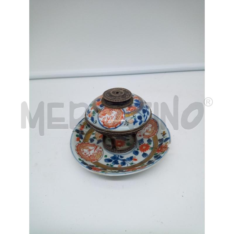 PIATTINO SCALDA TAZZA PORC IMARI DIFETTI | Mercatino dell'Usato Roma porta maggiore 1