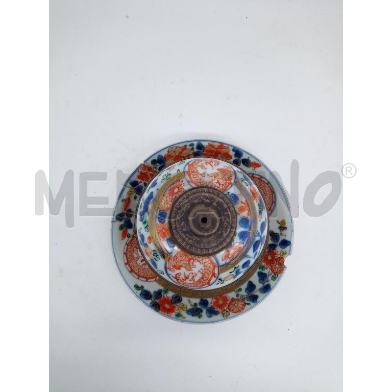 PIATTINO SCALDA TAZZA PORC IMARI DIFETTI | Mercatino dell'Usato Roma porta maggiore 2