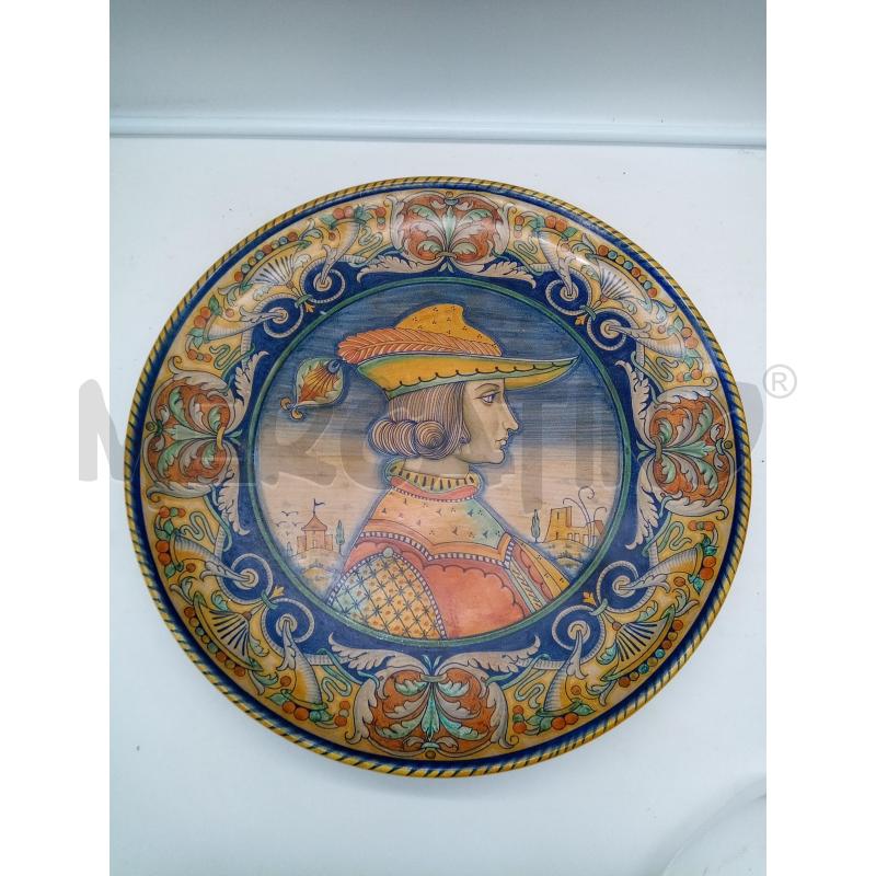 PIATTONE CERAMICA DERUTA PROFILO UOMO CAPPELLO | Mercatino dell'Usato Roma porta maggiore 1