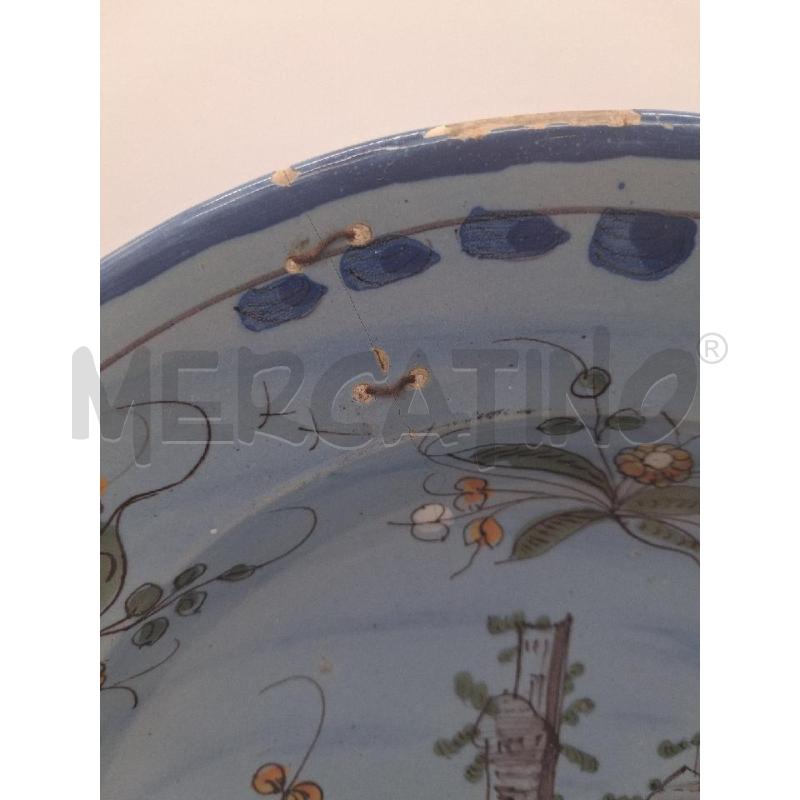 PIATTO CERAMICA DEC BERRETTINO RESTAURATO EPOCA | Mercatino dell'Usato Roma porta maggiore 4