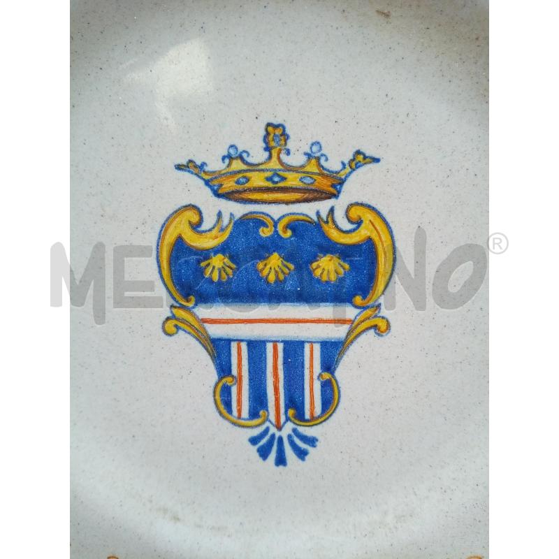 PIATTO CERAMICA DERUTA STEMMA ARALDICO SIMUL ET SEMPER | Mercatino dell'Usato Roma porta maggiore 2