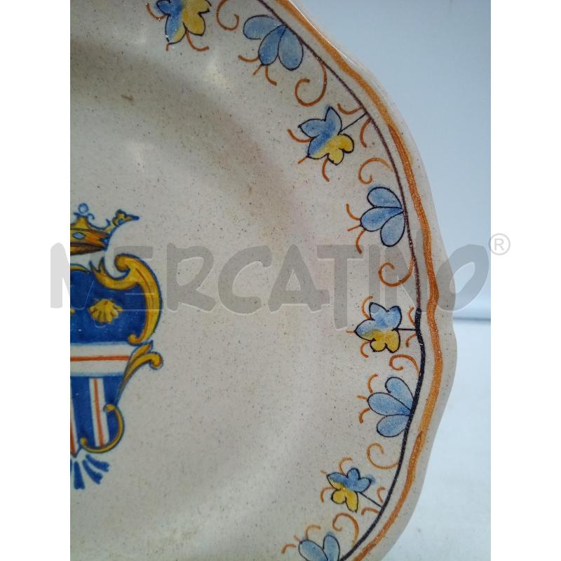 PIATTO CERAMICA DERUTA STEMMA ARALDICO SIMUL ET SEMPER | Mercatino dell'Usato Roma porta maggiore 3