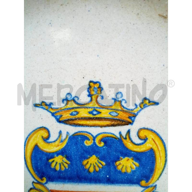 PIATTO CERAMICA DERUTA STEMMA ARALDICO SIMUL ET SEMPER | Mercatino dell'Usato Roma porta maggiore 4