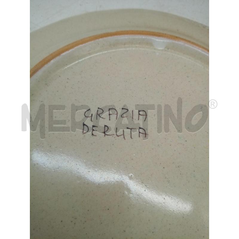 PIATTO CERAMICA DERUTA STEMMA ARALDICO SIMUL ET SEMPER | Mercatino dell'Usato Roma porta maggiore 5