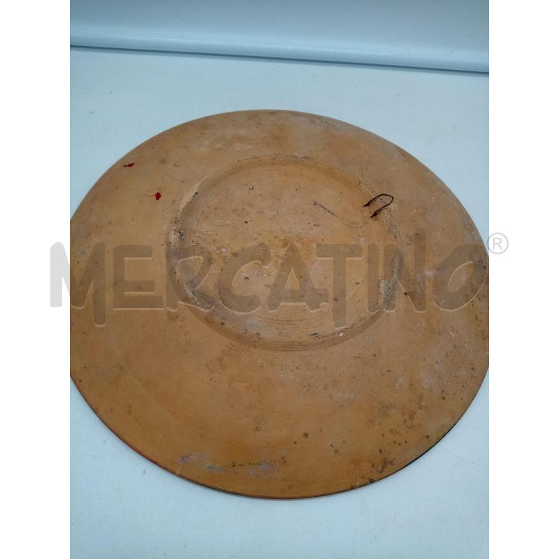 PIATTO CERAMICA FARFALLE VERDIFONDO ROSSASTRO | Mercatino dell'Usato Roma porta maggiore 4