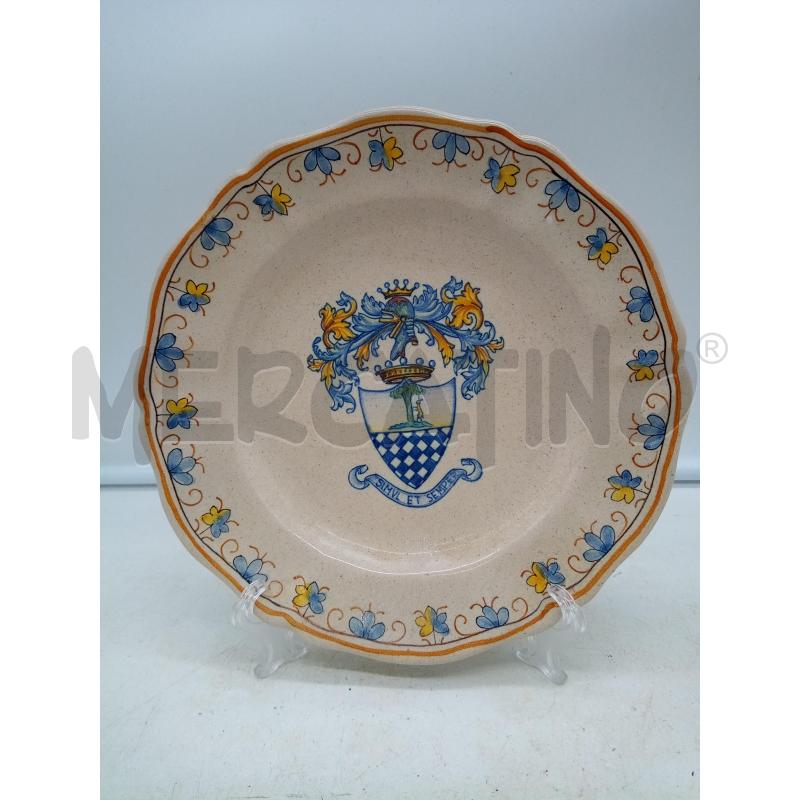 PIATTO CERAMICA GRAZIA DERUTA STEMMA ARALDICO | Mercatino dell'Usato Roma porta maggiore 1